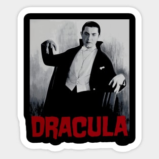 Dracula Vintage Poster Design Sticker